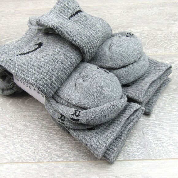 Nike Everyday Plus Cushioned Crew Socks Mens Size 8-12 Grey NEW - Picture 6 of 10